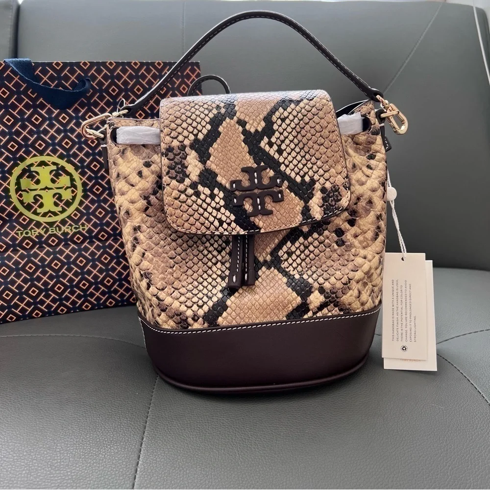 NEW Tory Burch Thea exotic leather convertible backpack